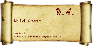 Wild Anett névjegykártya